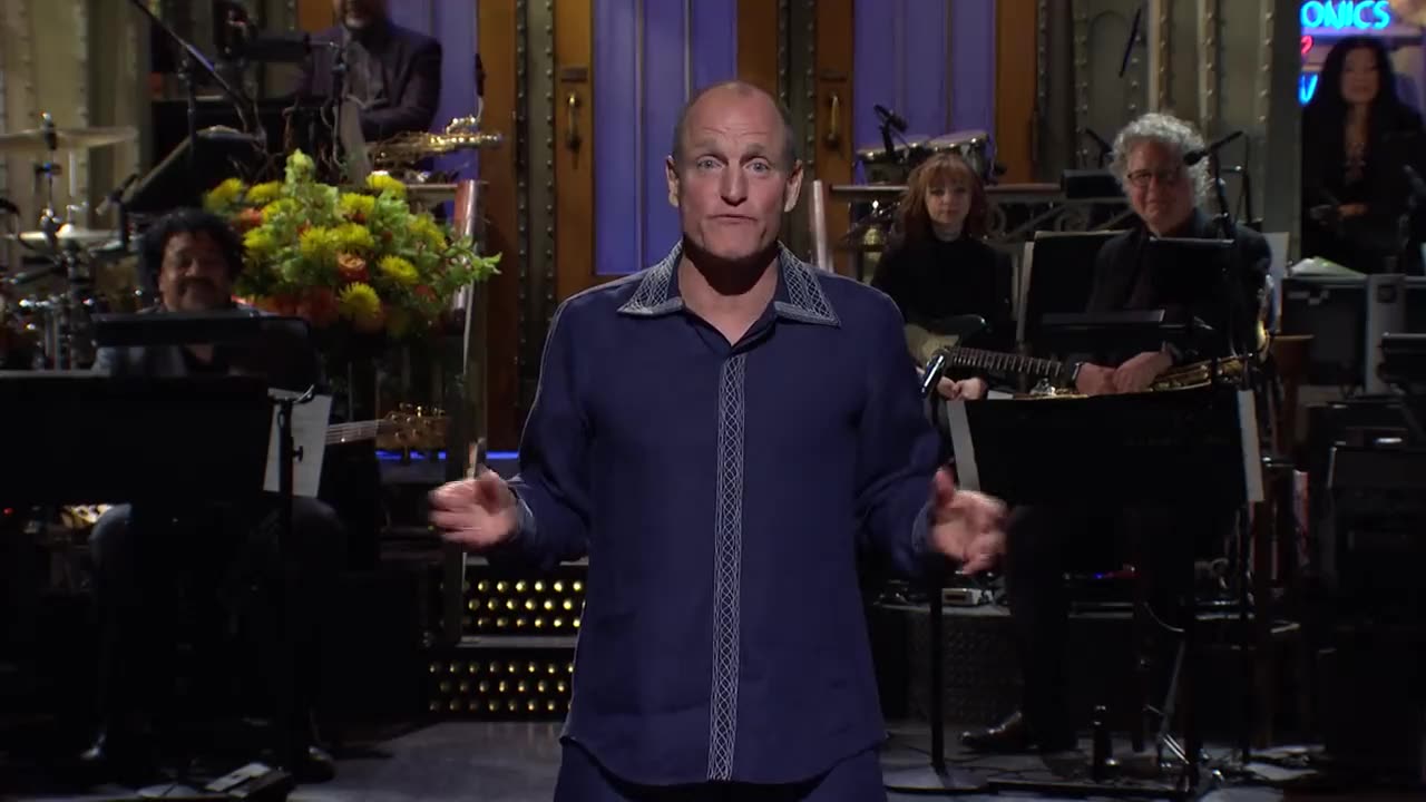 Woody Harrelson hosted Saturday Night Live and used his opening monologue to criticize Big Pharma's response to COVID-19