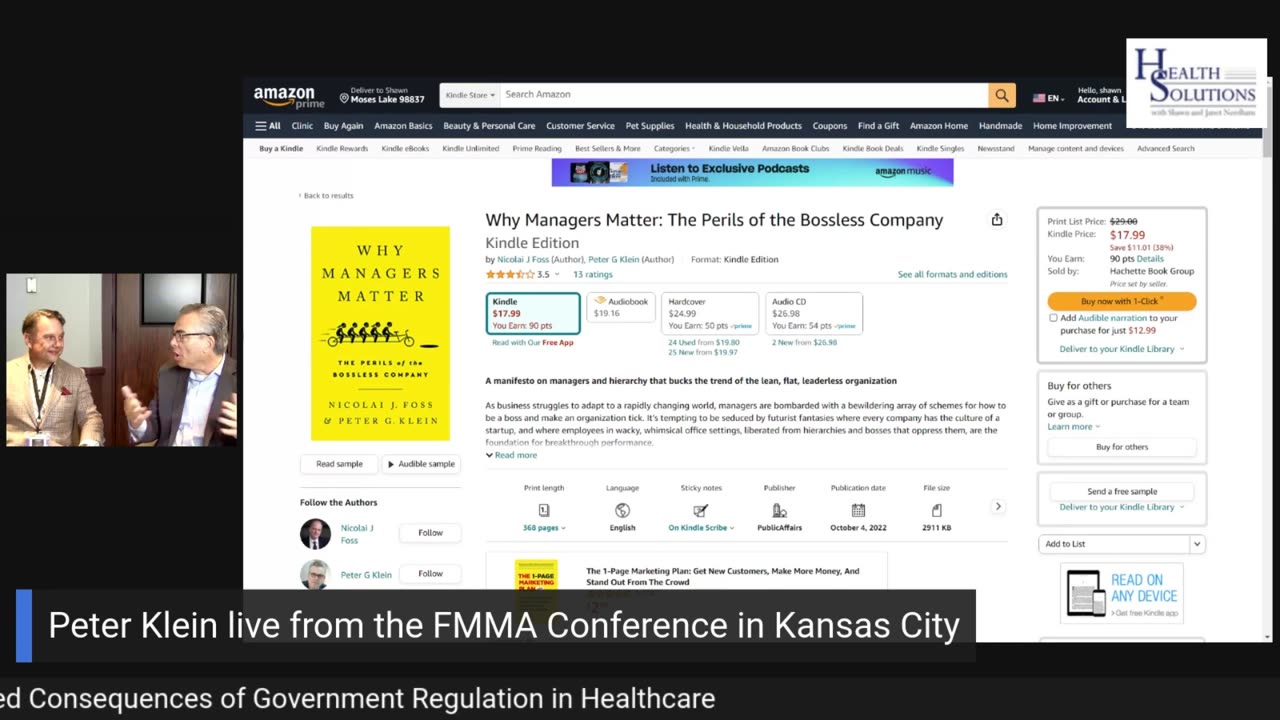 “Managers Matter” Book with Peter Klein Ph. D. and Shawn Needham R. Ph at the FMMA 2023