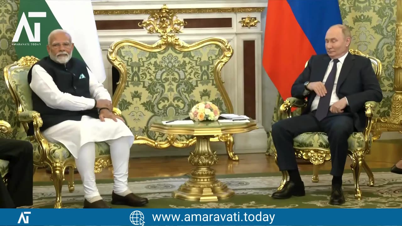 PM Modi's remarks during meeting with President Putin in Moscow, Russia | Amaravati Today News