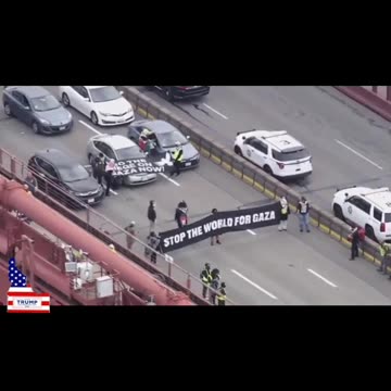 Golden Gate Bridge BLOCKED off by protesters.