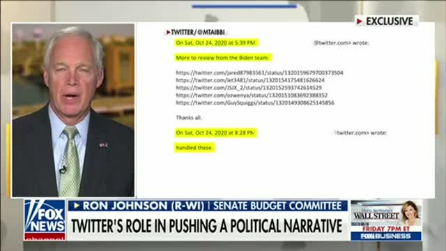 Sen. Ron Johnson Says There is a “Much Much Larger Story” Beyond the Twitter Files