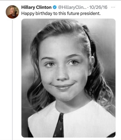 Y'all remember When Hillary Clinton posted picture 😂😂😂 Future President 😂😂😂