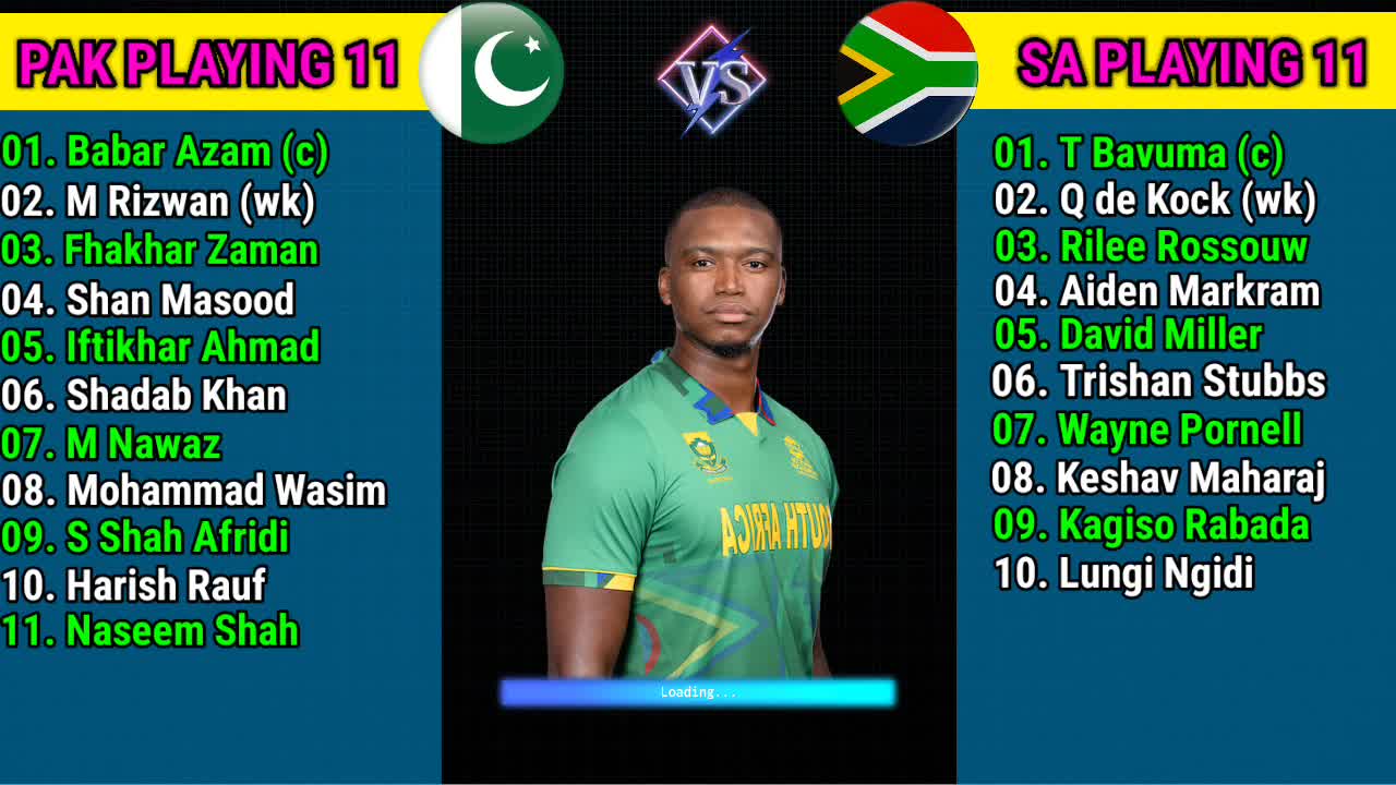 Pakistan vs South Africa Final Playing 11 T20 World Cup 2022 PAK vs SA 36th Match Playing 11