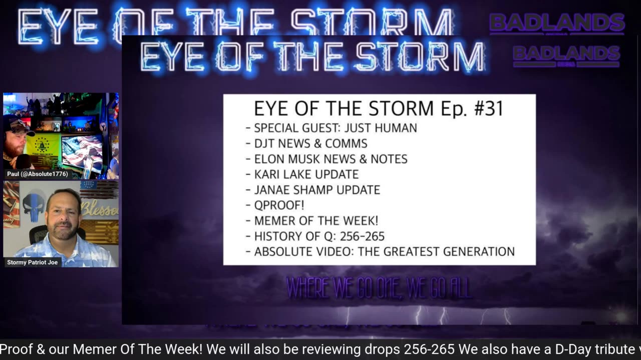 Eye of the Storm Ep 31 w/ Special Guest: Just Human