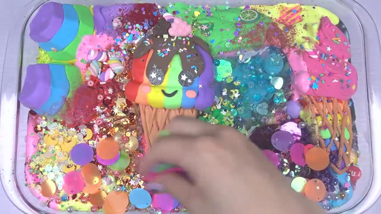 FUNNY SLIME RAINBOW COLORS-ASMR