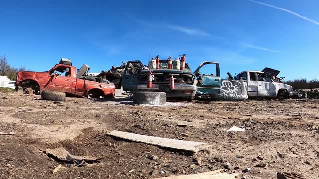 Shooting Multiple fire extinguishers