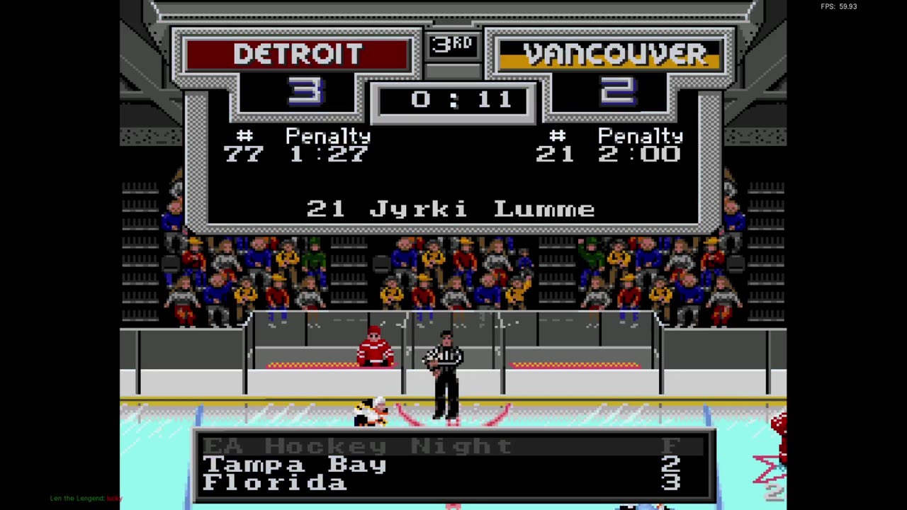 NHL '94 Classic GENS-B Fall 2024 G6 (part 2) - Len the Lengend (PIT) at Stantonator (VAN)