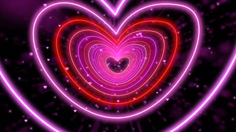 262. Love Heart💖❤️Animation Video Neon Heart Heart