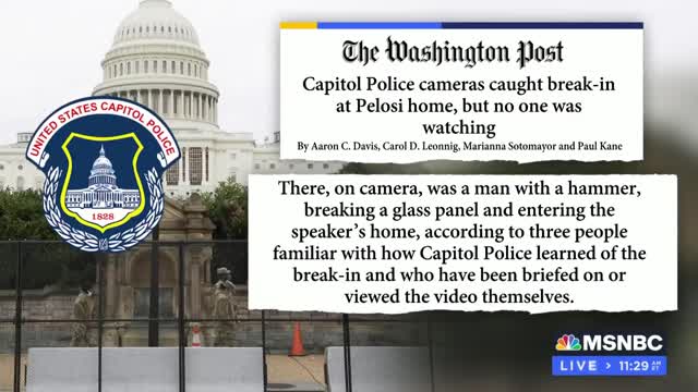 Capitol Police Had Live Feed Of Pelosi Home During Break-In, Was Not Actively Monitored