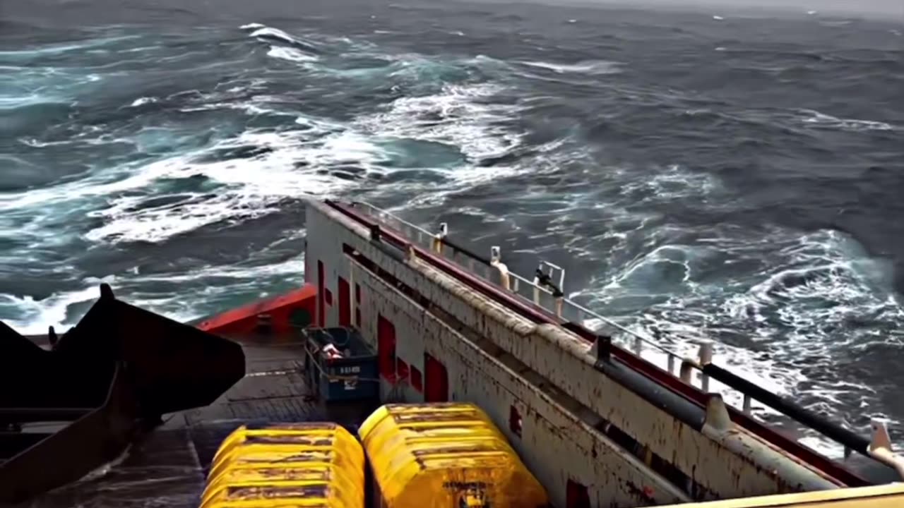 View of ocean from ship💪🏞️🌊