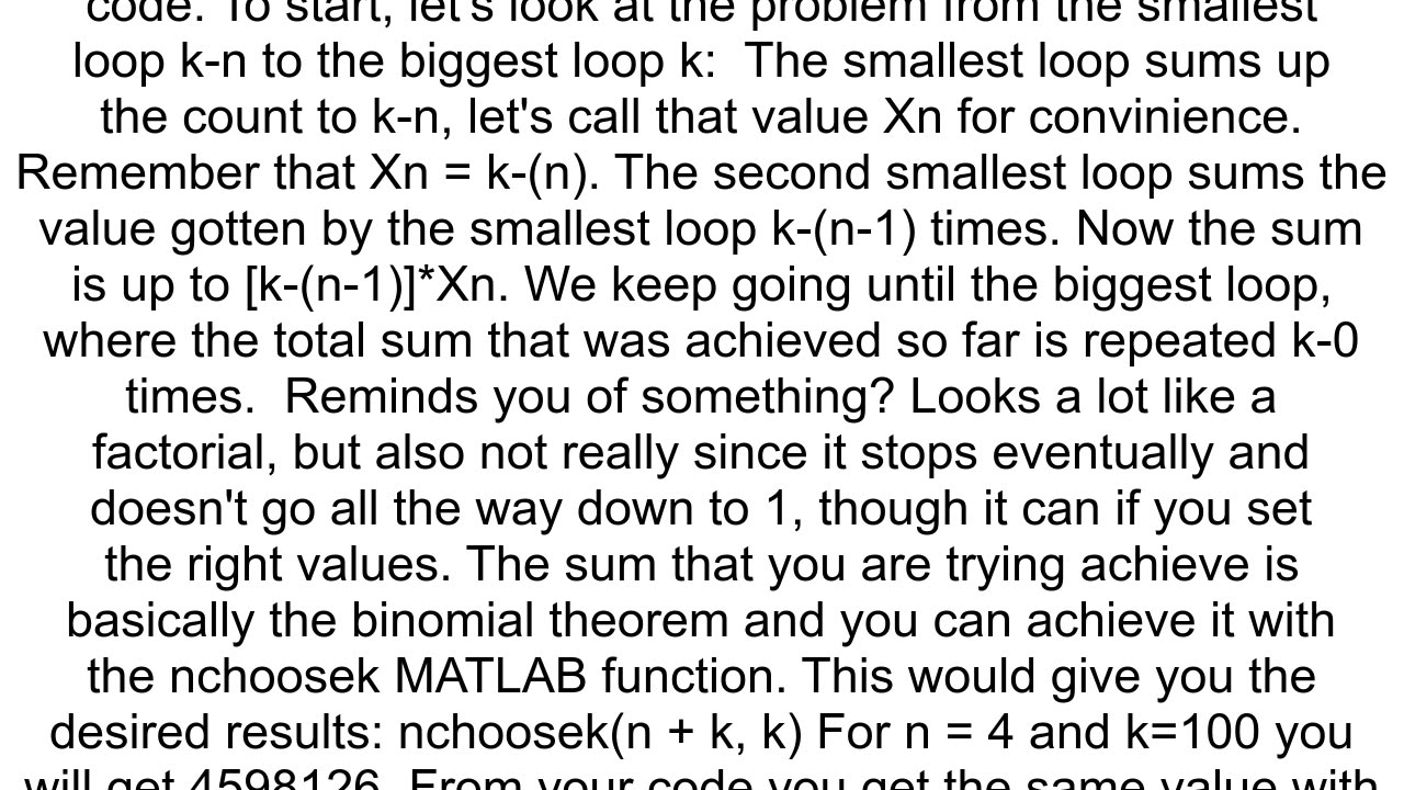 Automatic way to code several for loops in MATLAB