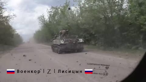 A column of Russia's BMPT "Terminator" in the Kamyshevakhi region