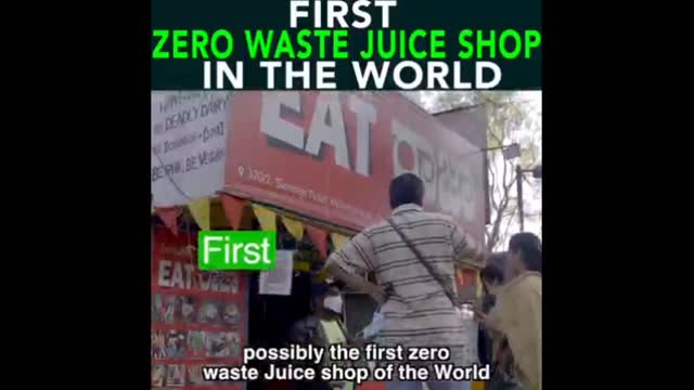 First zero waste juice shop of the world