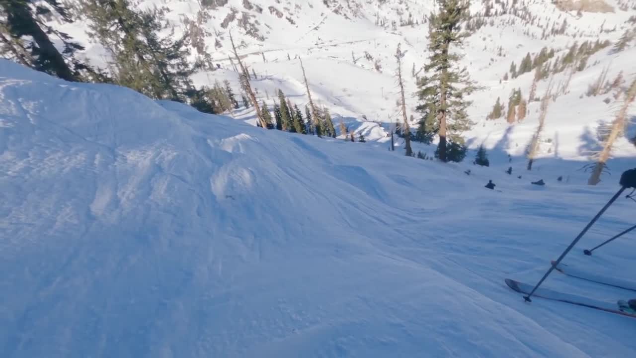 Skiing The STEEPEST Runs At Palisades Tahoe