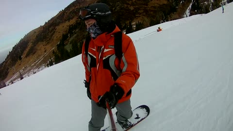 Snowboarding in Almaty