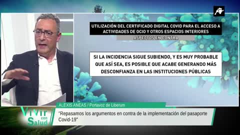 Vivir con Salud: Entrevista a la Asociación Liberum sobre el informe del comité de expertos que desaconsejaba el Pasaporte Covid.