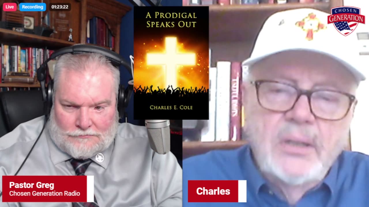 America In Name Only Charles Cole Author with Pastor Greg