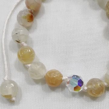 Handmade + Knotting Unique Jewelry Set. 925 Silver. Made with Swarovski Crystal