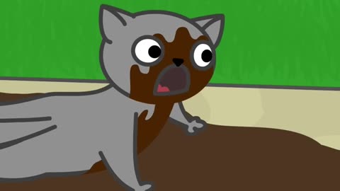 Sad story of cunning cat - funny cartoon animation.