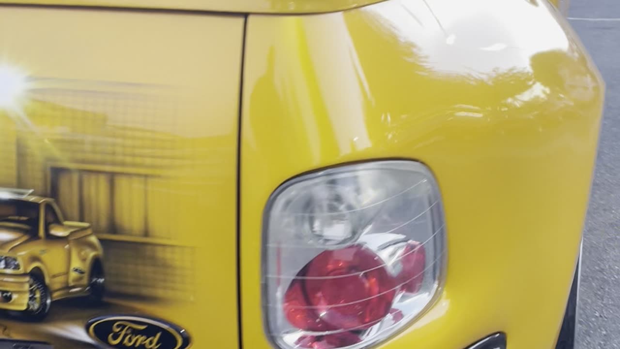 Some amazing artwork on this Yellow F-150 SVT at TRUCKIN' MADNESS! #shorts