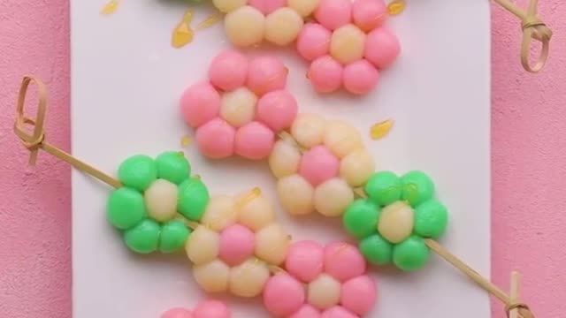 Chew on this! These flower dango make for the perfect cute snack