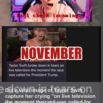 Fact Check: Taylor Swift Did NOT Break Down In Tears On TV After Trump's 2024 Victory -- 2012 Video