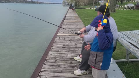 fishing with the wife & boy