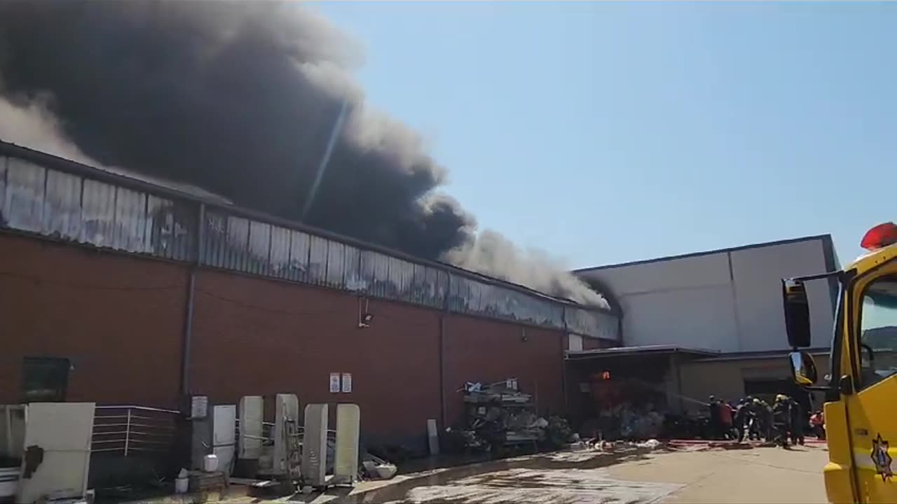 Thick black plumes of smoke billow from Springfield Park business fire