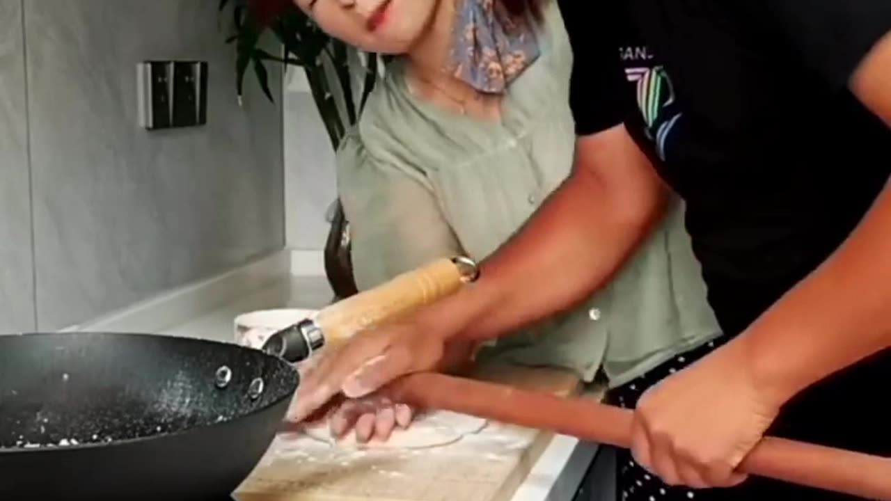 Mobile Watching And Food Macking Funny Video