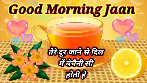 सुबह की चाय के तरह हो गए हो तुम☕Good morning video☕चाय के दिवानो कि शायरी☕Tea Love quotes in hindi☕