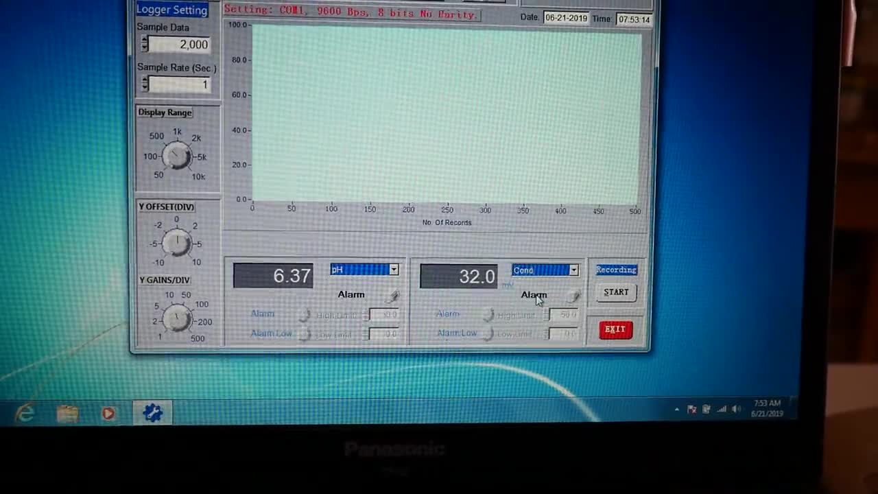 Dynamic Analisys ot Yogurt with Lab Meter to PC