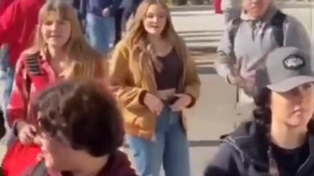 Huge Number Of Students March To School Maskless In Protest