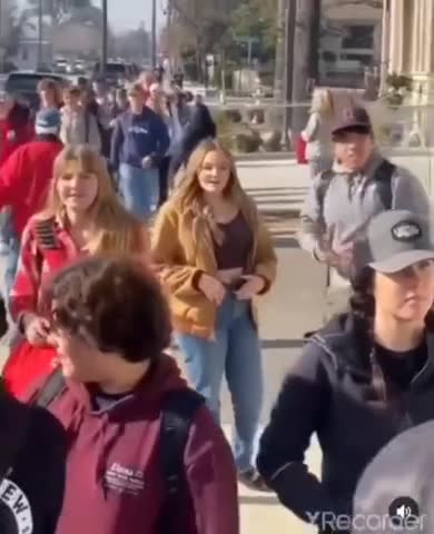 Huge Number Of Students March To School Maskless In Protest