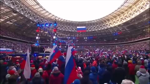 Putin stages huge pro-war rally to mark Ukraine invasion anniversary - BBC News