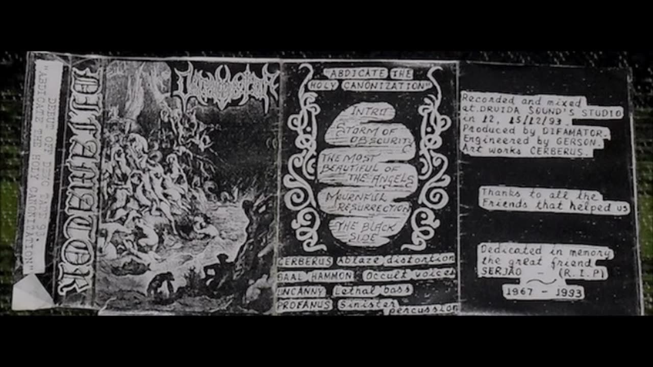 difamator - (2002) - abdicate the holy canonization - (full demo)