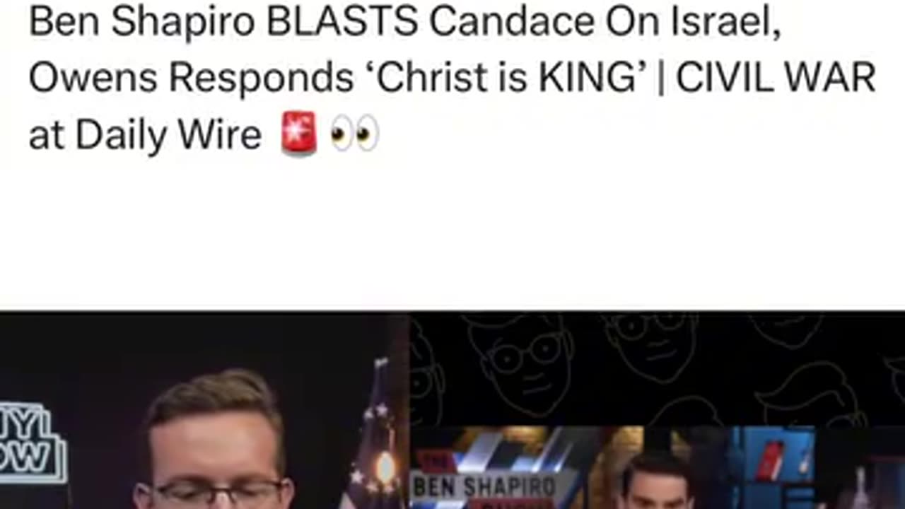 Ben Shapiro BLASTS Candace On lsrael, Owens Responds 'Christ is KING