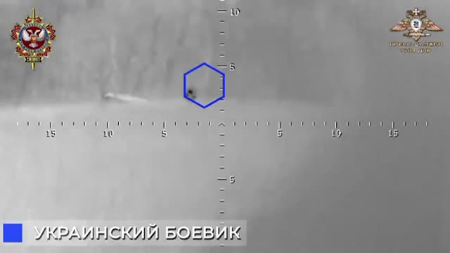 A sniper pair using thermal imaging scopes detected and hit a Ukrainian serviceman at night.