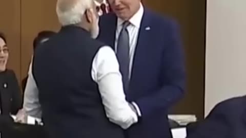 A warm meeting between PM Modi and US president Biden at heroshima G7 summit