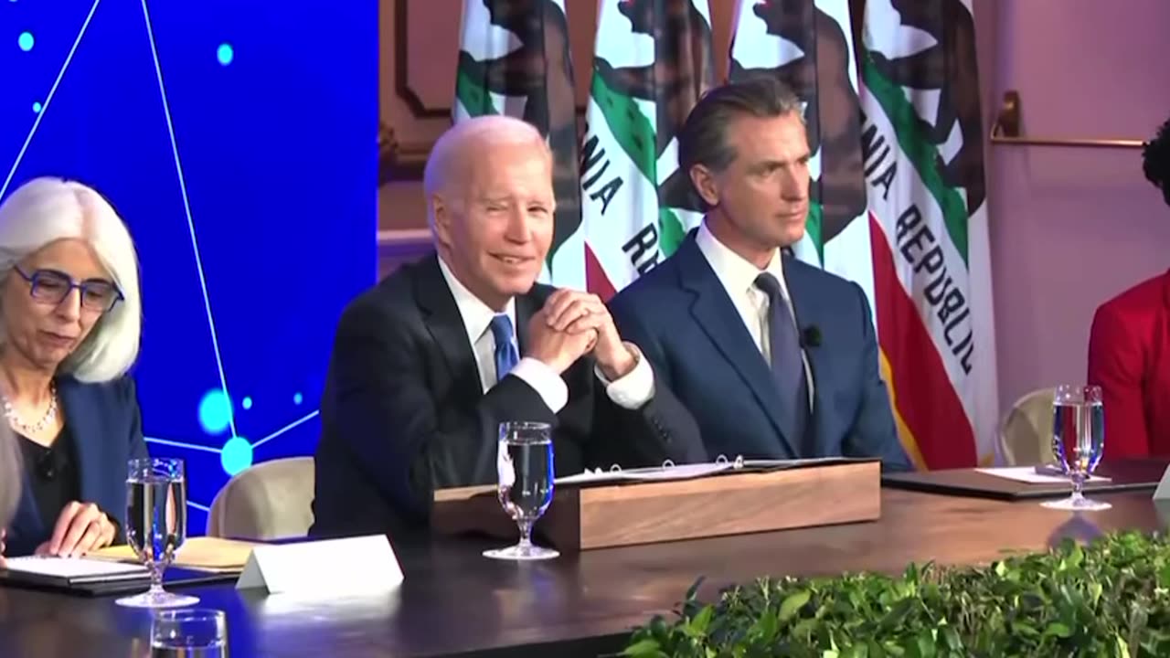 Biden doesn’t answers questions about Hunter after his A.I. meeting in California