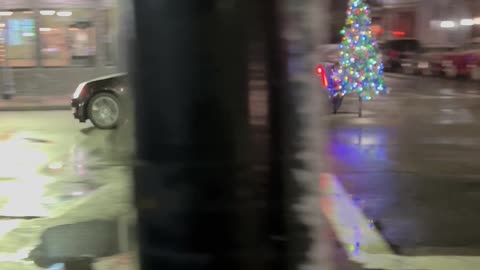 Lit Tree Spreads Cheer From Car Hitch