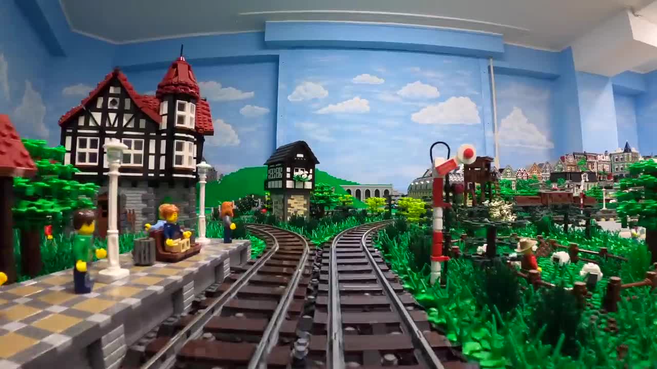 Train ride through my LEGO City