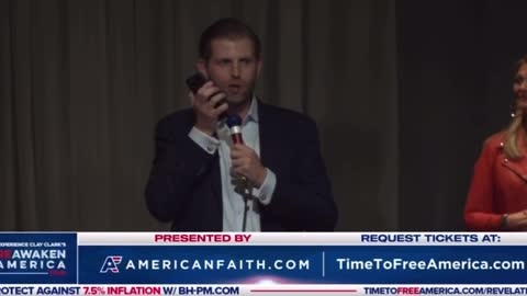 Eric Trump Call His Dad From the Stage