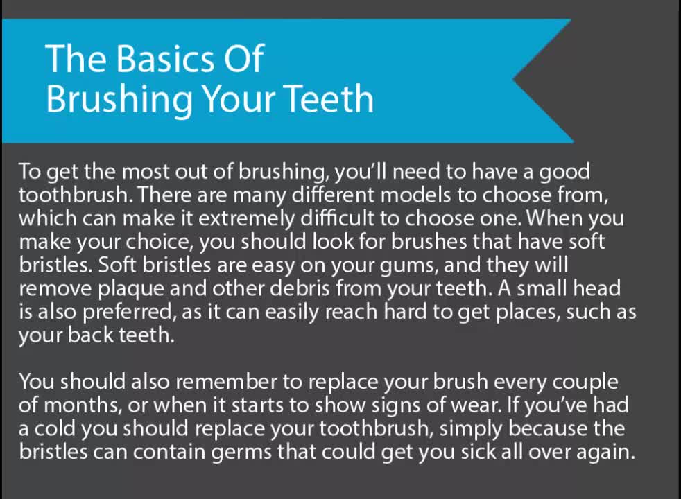 The Basics Of Brushing Your Teeth