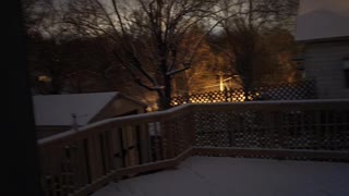 NORTH CAROLINA SNOW night scene