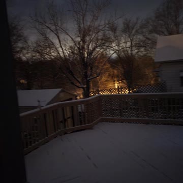 NORTH CAROLINA SNOW night scene