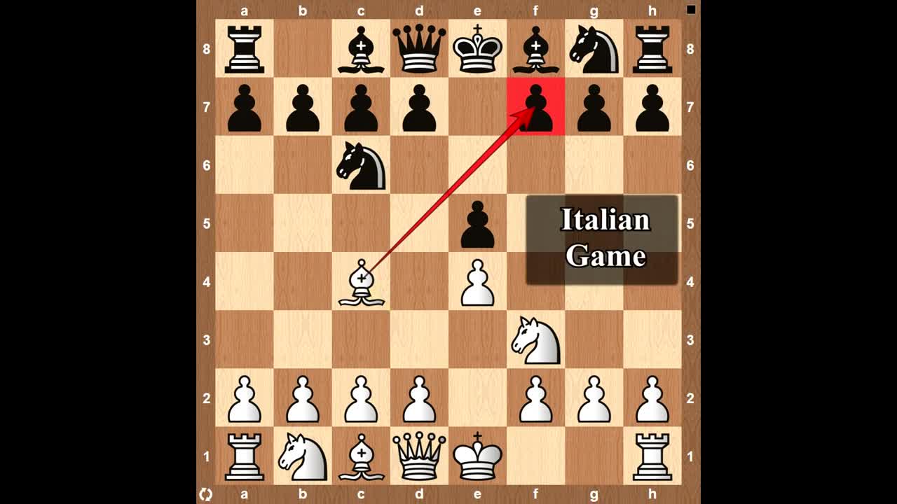 Italian Game: Opening trap in 10 moves catching greedy opponents 👌♟