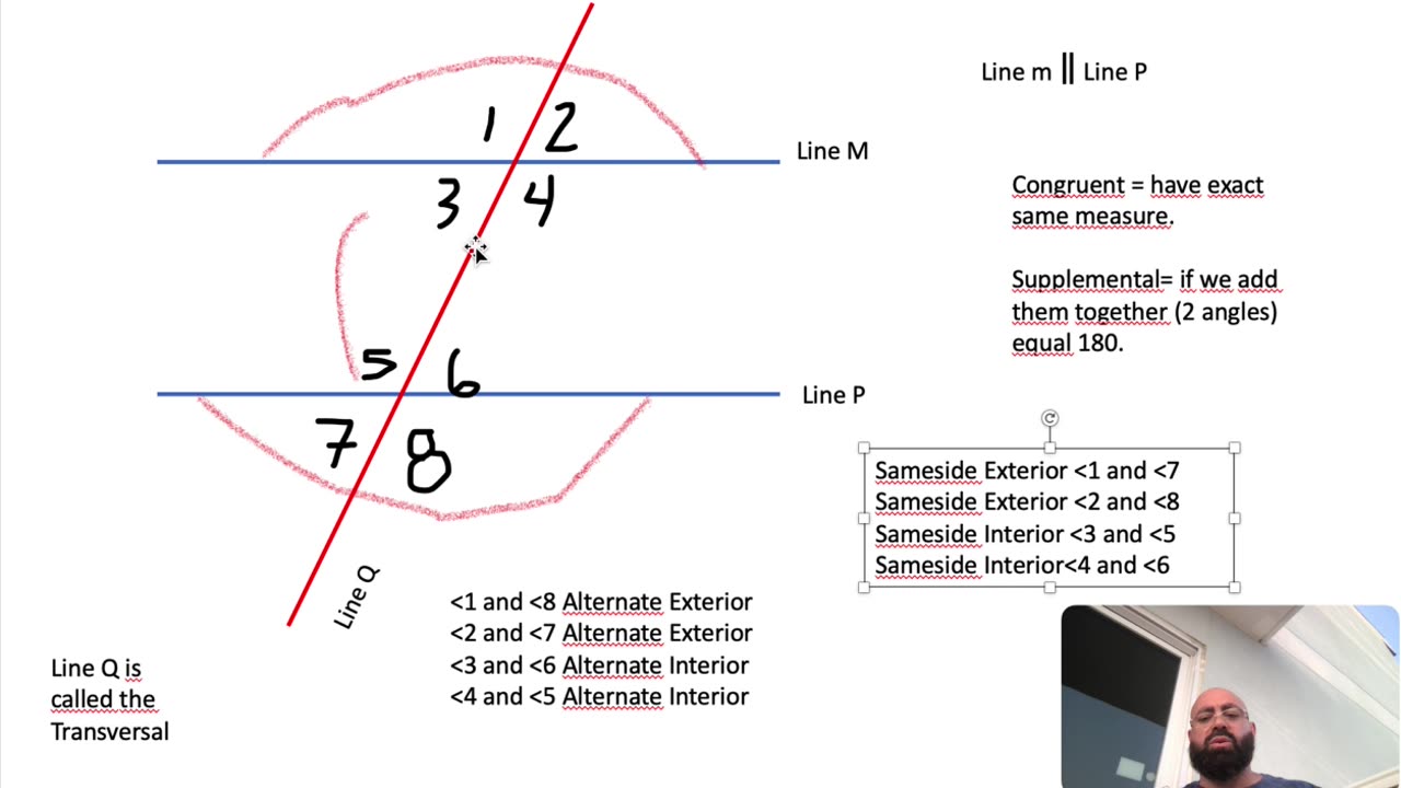 Parallel lines with a transversal