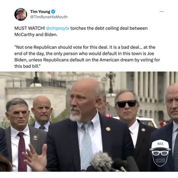 MUST WATCH: Chip Roy TORCHES the McCarthy-Biden Debt Ceiling Deal