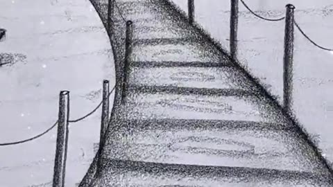 Bridge art with pencil