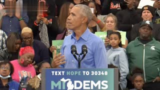 Former President Obama speaks at MI rally